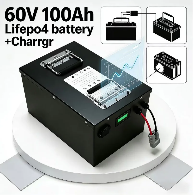72V 40Ah Lifepo4 Battery Pack - 60V LiFePO4 Battery 100Ah/120Ah/150Ah/200Ah | Bluetooth