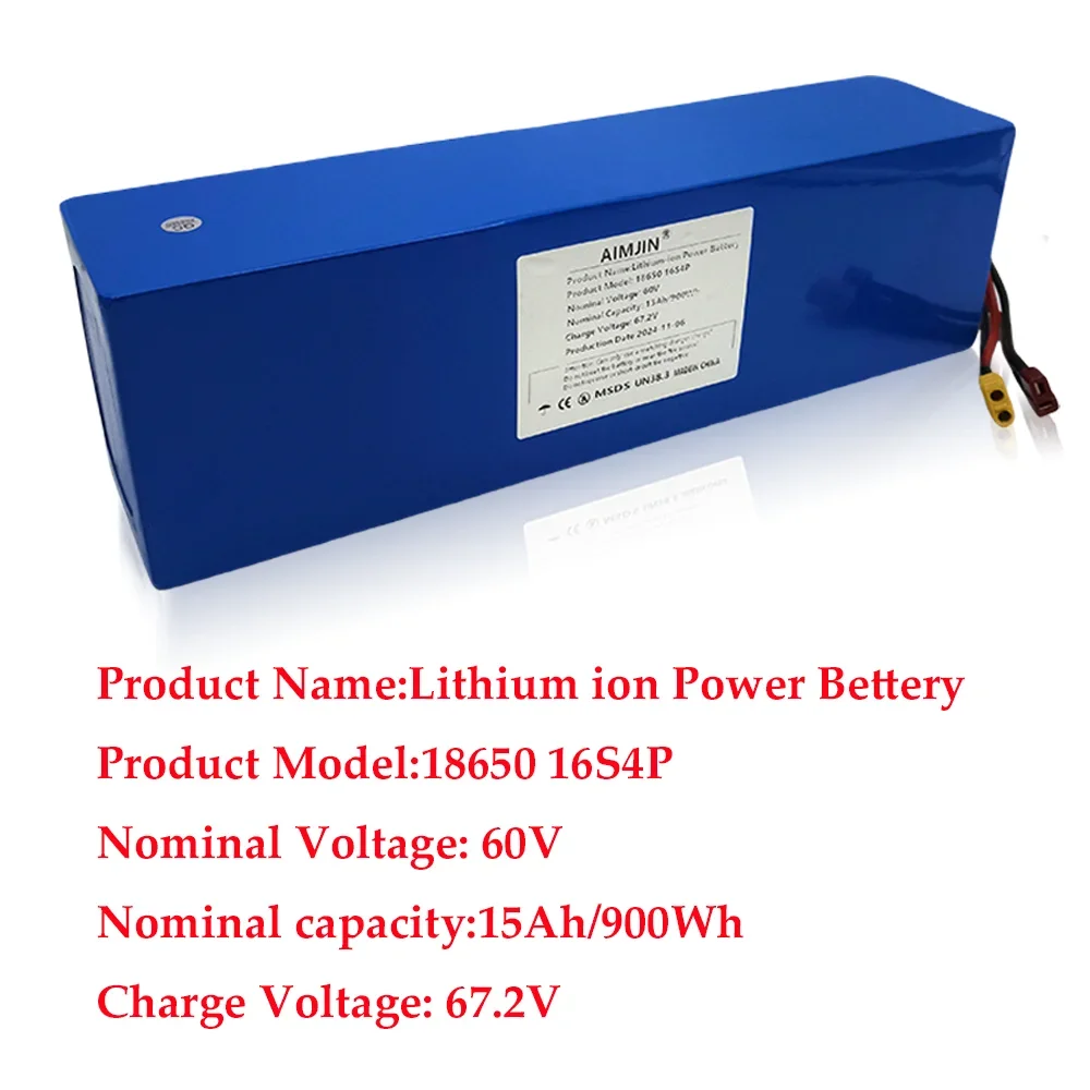 60V 15Ah battery 16S4P 15000mA - 60V 50Ah Electric Scooter Battery ulasan dan harga