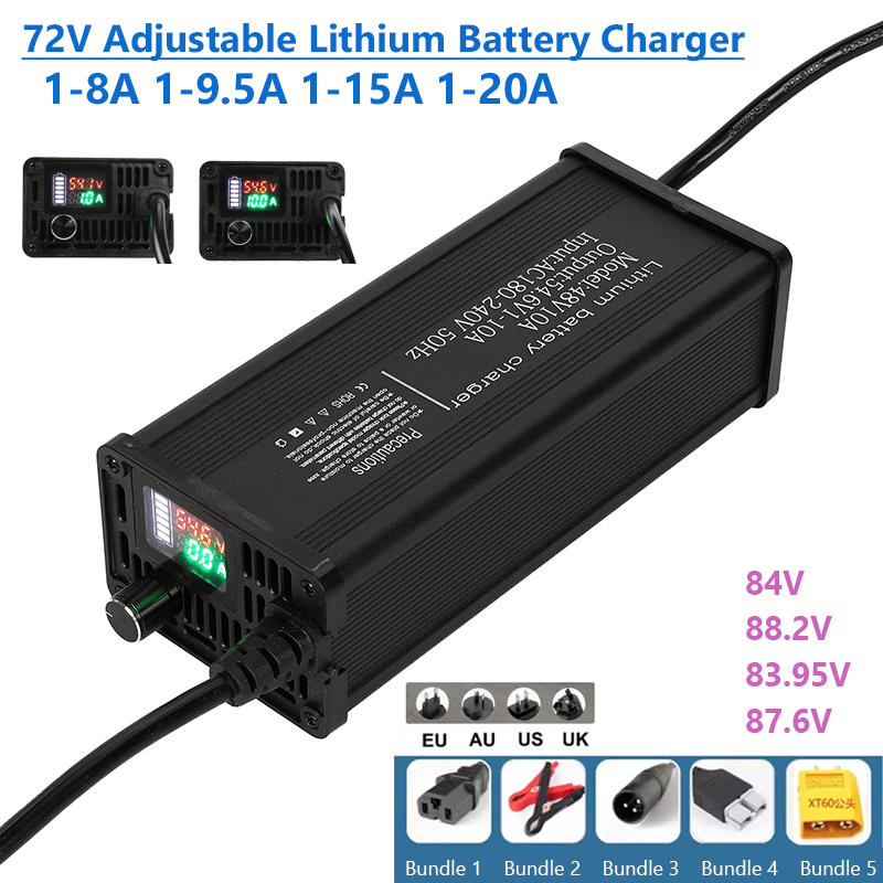 72V Adjustable Lithium Battery - 72V 15A Fast Charger ulasan dan harga